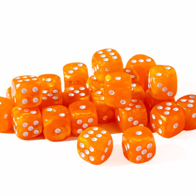 12mm D6 - Orange Blaze - 25 Count Bag