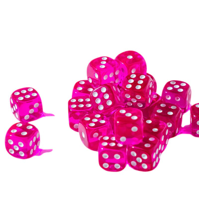 12mm D6 - Red Rose - 25 Count Bag