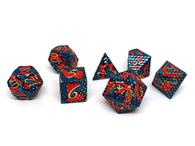 Dragon Scale Metal Dice - Chaotic Dragon Scales