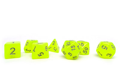 Neon Yellow - 7 Piece Dice Set