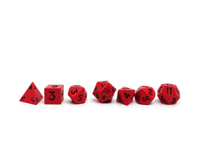 Mini Bloodsteel - 7 Piece Metal Dice Set