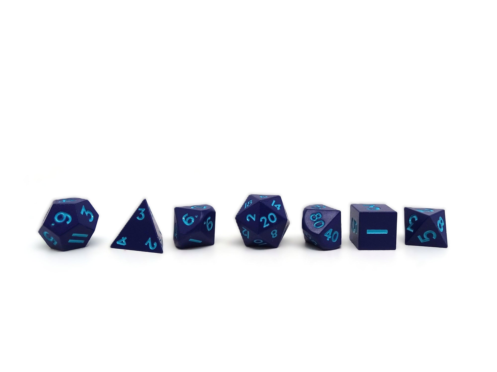 Mini Midnight Alloy - 7 Piece Metal Dice Set