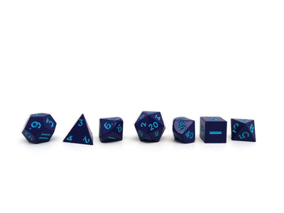 Mini Midnight Alloy - 7 Piece Metal Dice Set