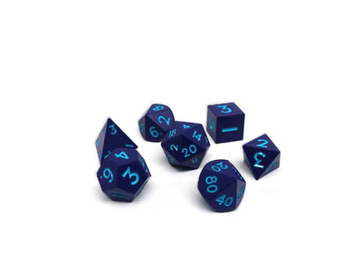 Mini Midnight Alloy - 7 Piece Metal Dice Set
