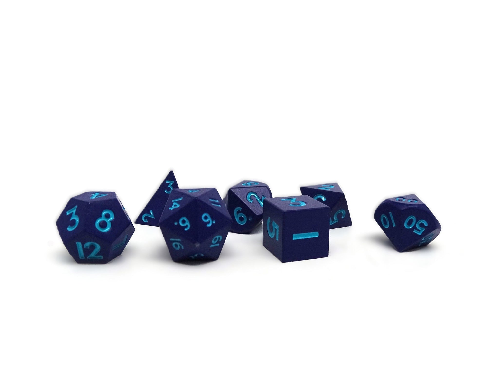 Mini Midnight Alloy - 7 Piece Metal Dice Set