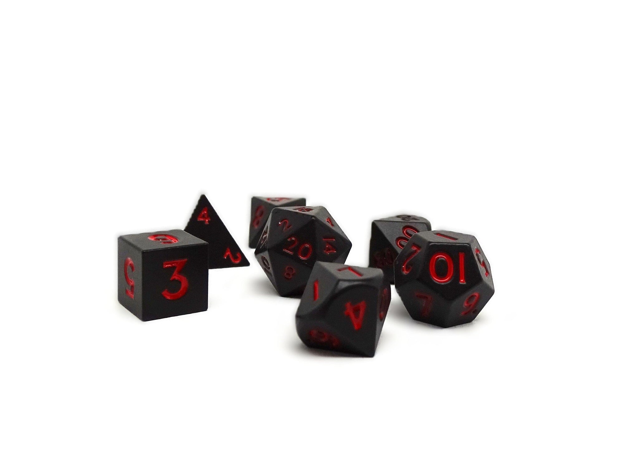 Mini Shadowsteel - 7 Piece Metal Dice Set