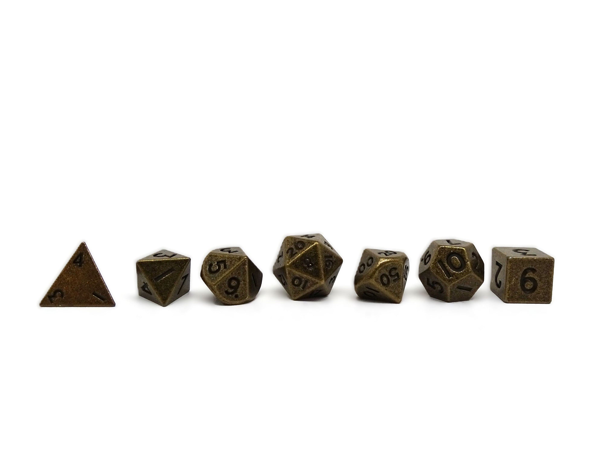 Mini Legendary Gold - 7 Piece Metal Dice Set