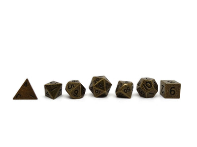 Mini Legendary Gold - 7 Piece Metal Dice Set