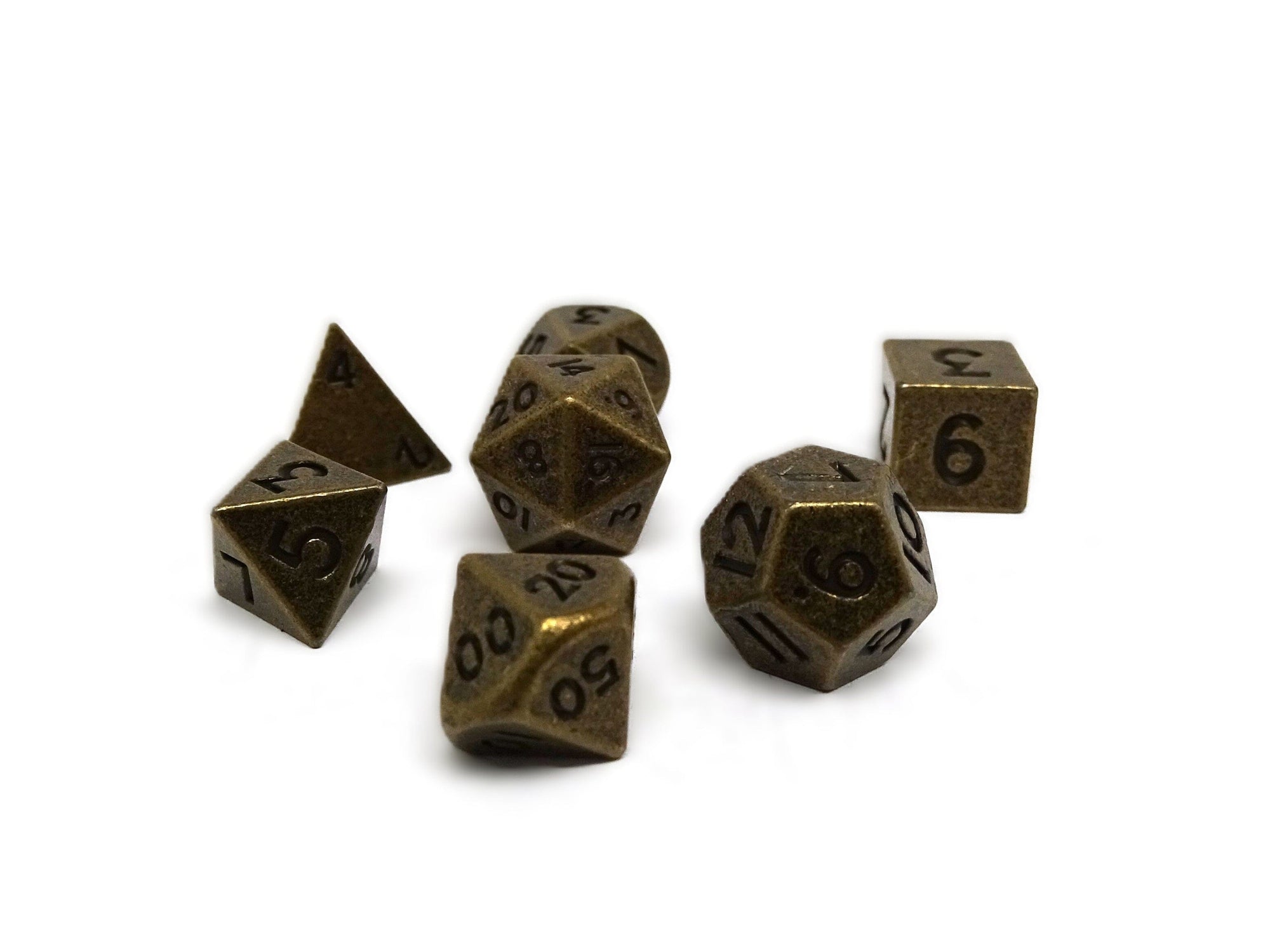 Mini Legendary Gold - 7 Piece Metal Dice Set