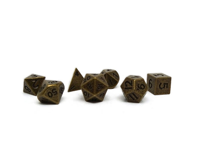 Mini Legendary Gold - 7 Piece Metal Dice Set