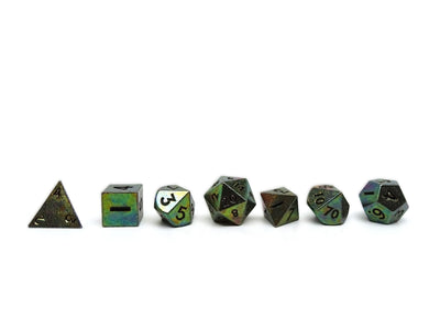 Mini Spectral Alloy - 7 Piece Metal Dice Set