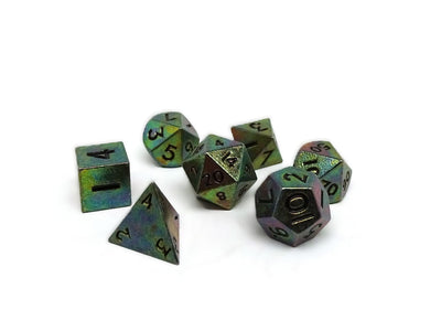 Mini Spectral Alloy - 7 Piece Metal Dice Set