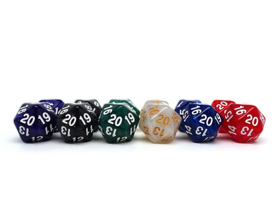 12 Pack of Spin Down D20 Dice