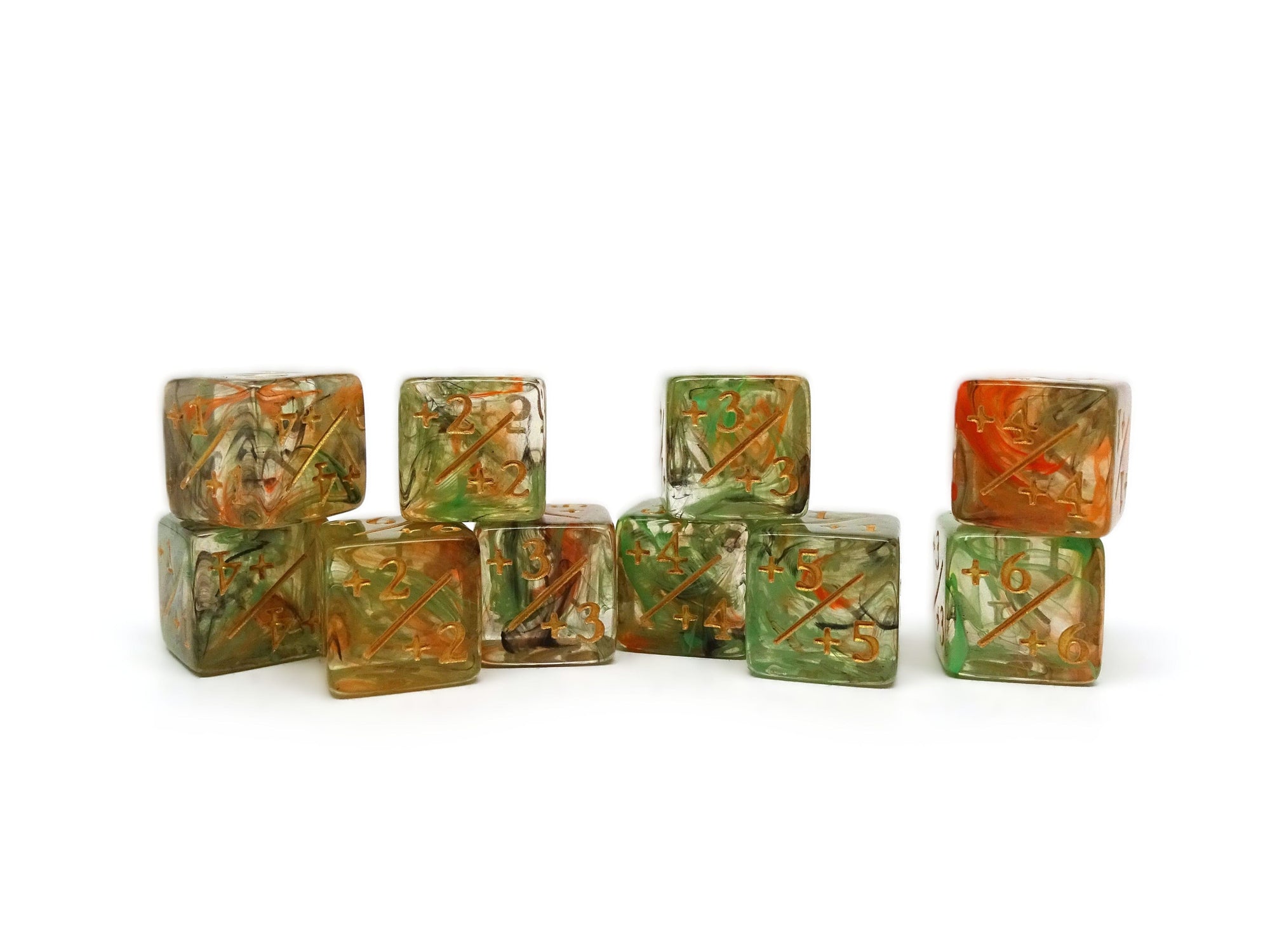 10 Piece Counter Dice D6 - Autumn Arcana - Plus