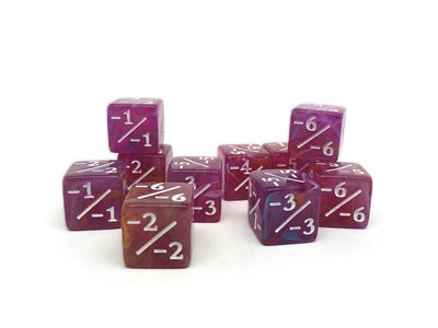 10 Piece Counter Dice D6 - Violet Ruin - Minus