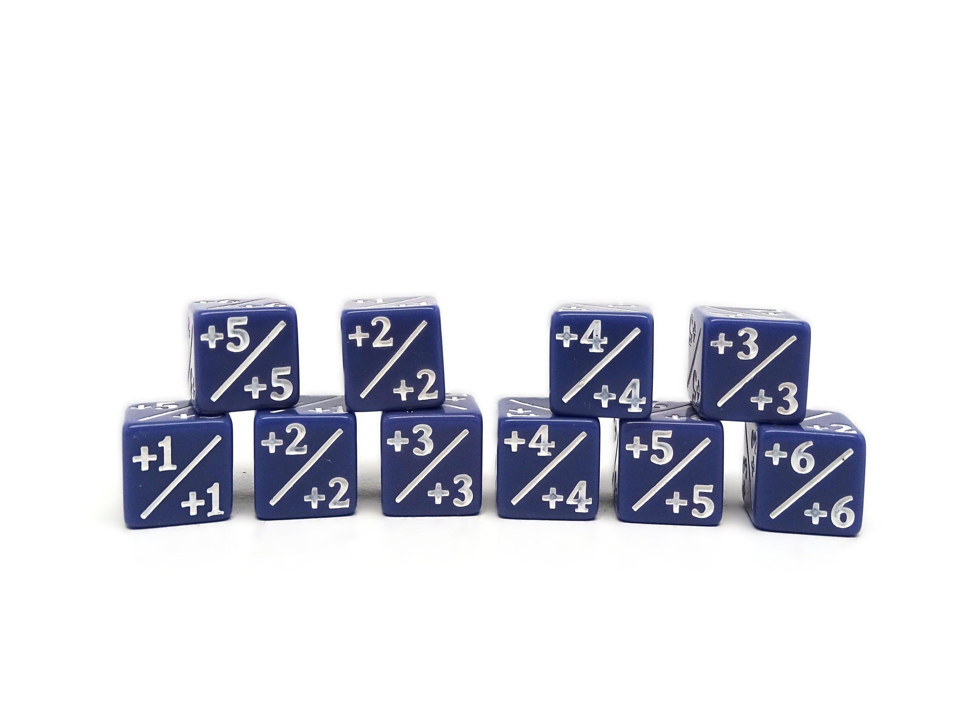 10 Piece Mini 12mm Counter Dice D6 - Azure Tally - Plus