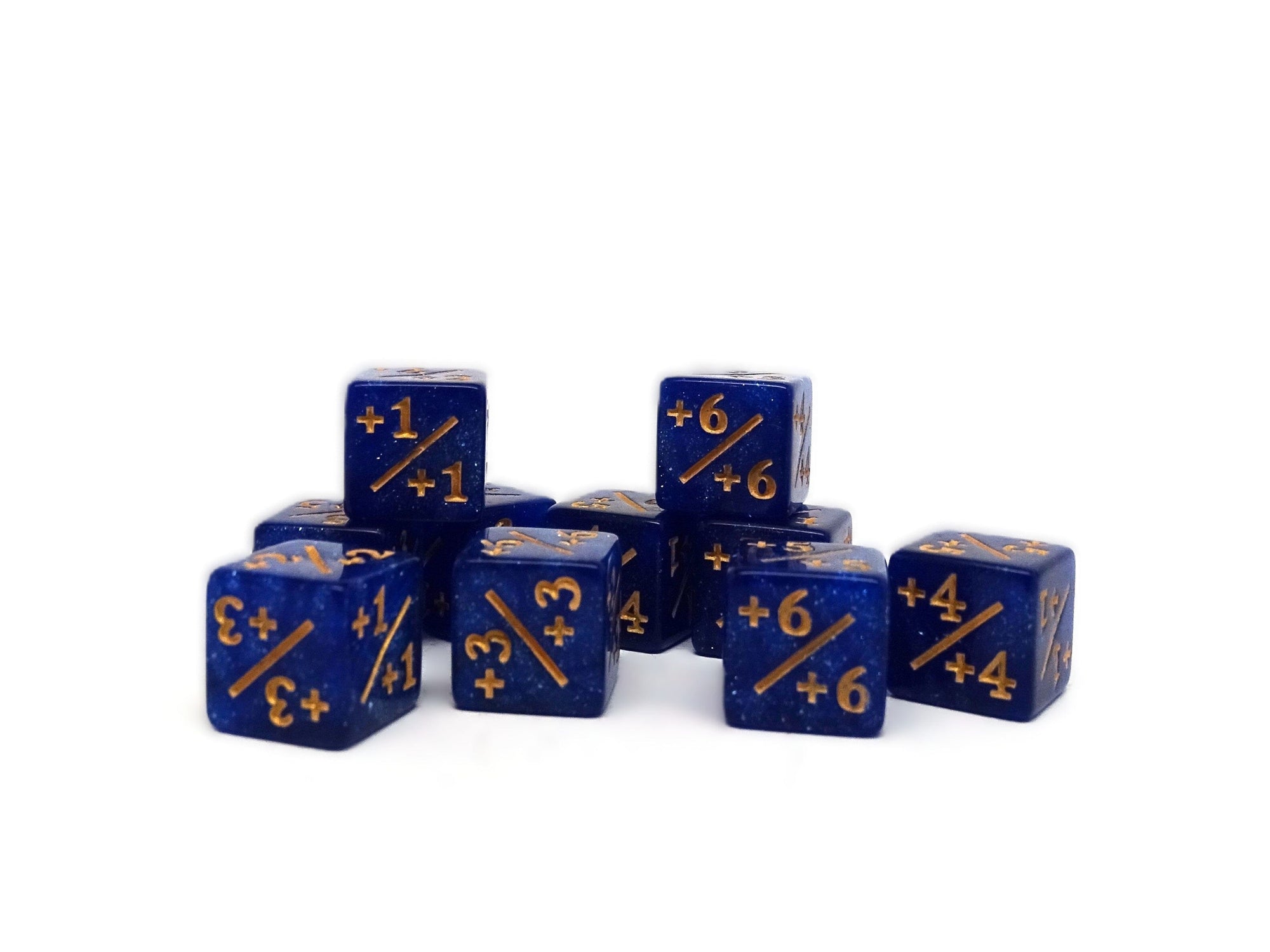 10 Piece Mini 12mm Counter Dice D6 - Wizard's Ledger - Plus