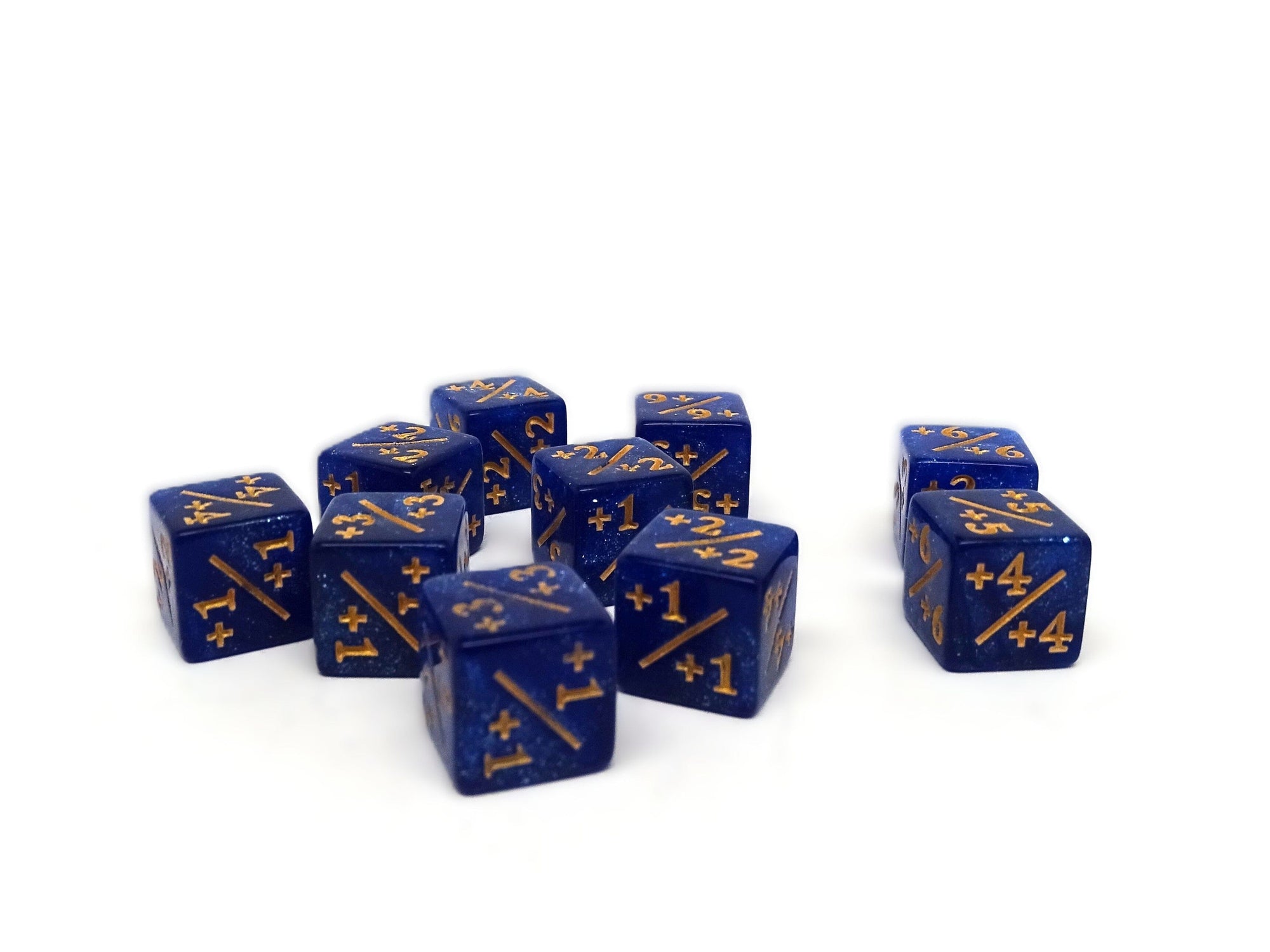 10 Piece Mini 12mm Counter Dice D6 - Wizard's Ledger - Plus