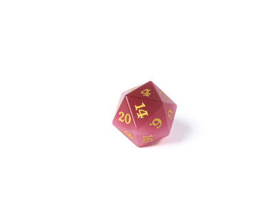 Rose Cat's Eye Dice Set With Signature Font