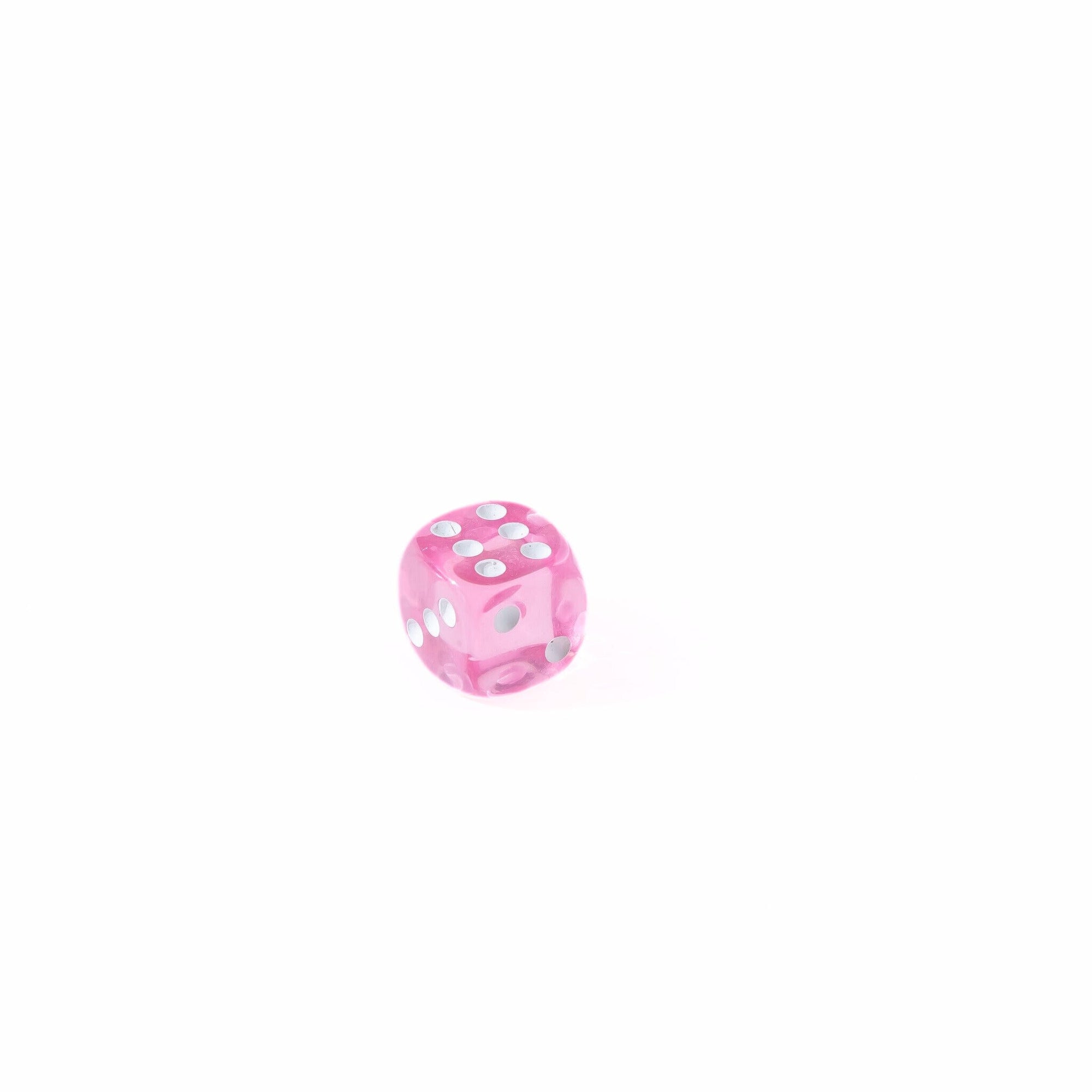 12mm D6 - Translucent Pink - 25 Count Bag