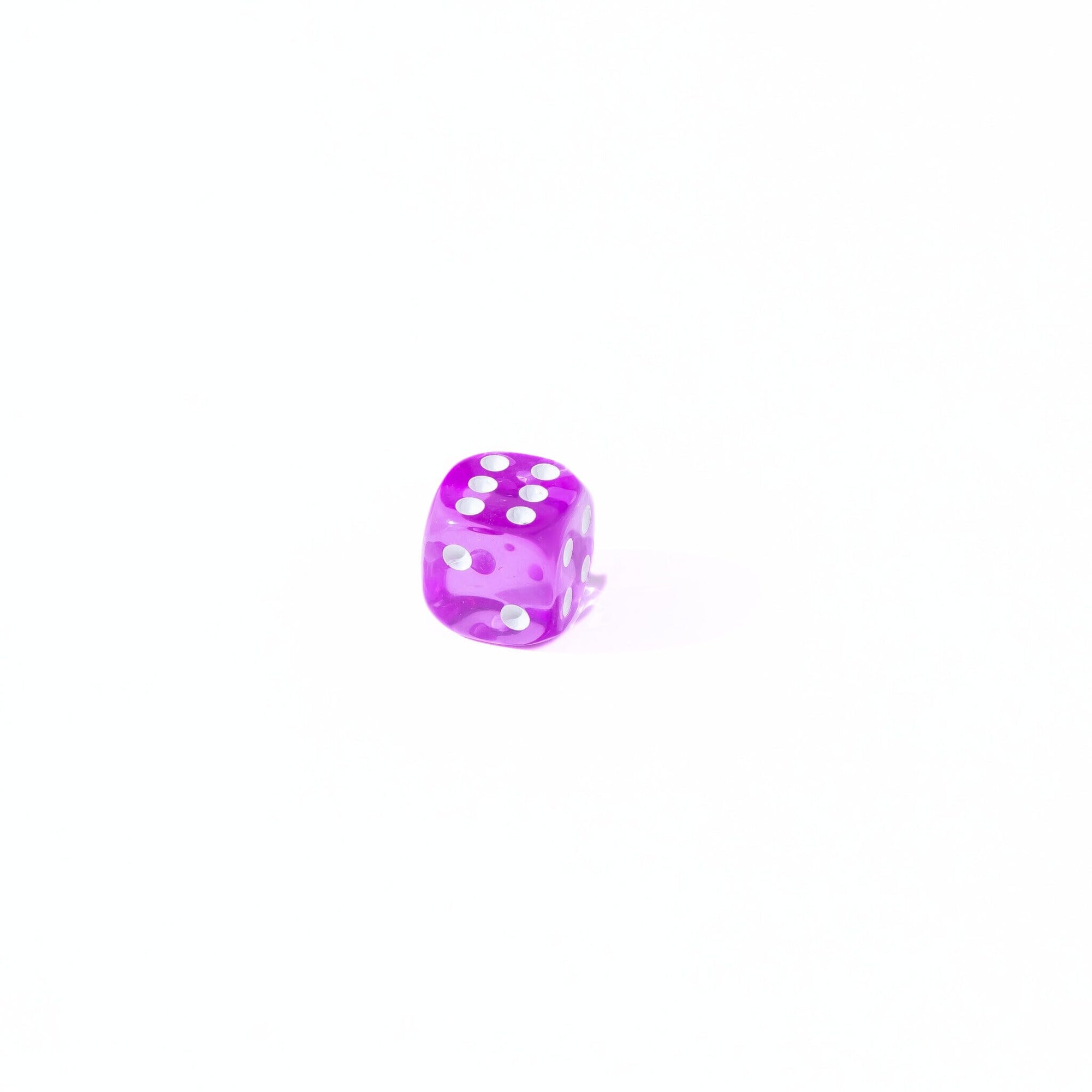 12mm D6 - Purple Translucent - 25 Count Bag