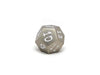 Metal Dice of Ancient Dragons - Ancient Silver with White Dragon Font