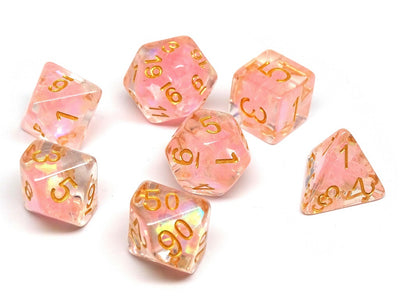 Pink Hologram Dice Collection - 7 Piece Set