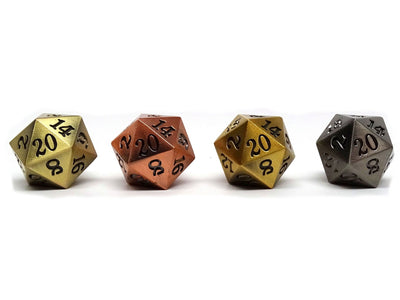 metal d20 dice set