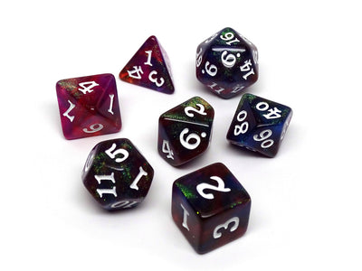 Nebula Stardust Dice Collection - 7 Piece Set