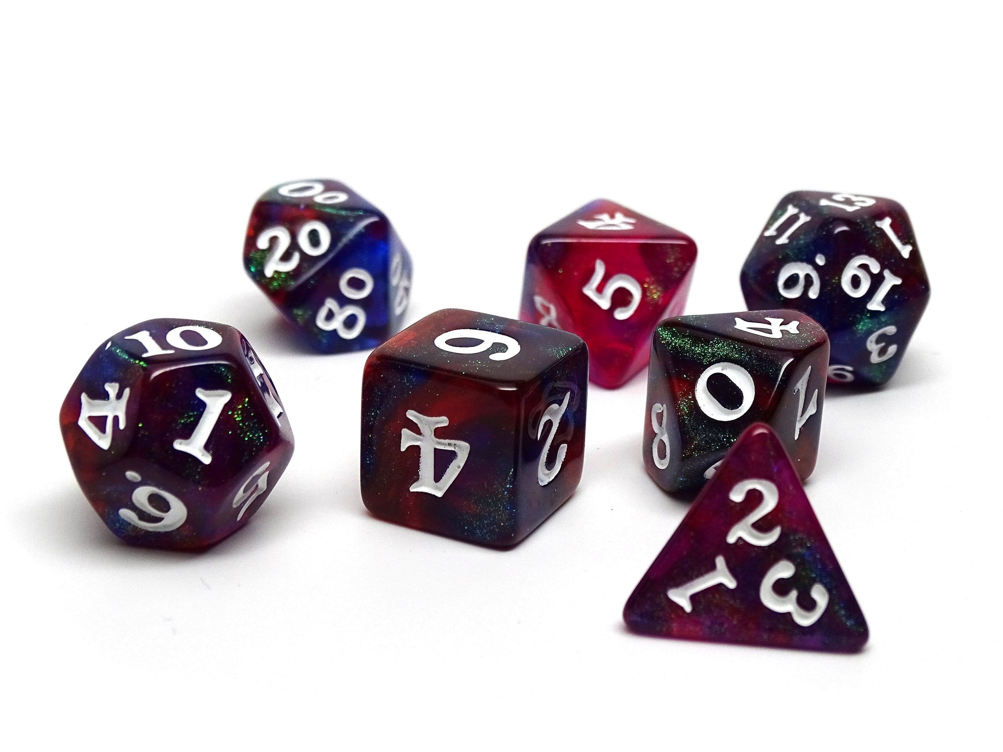 Nebula Stardust Dice Collection - 7 Piece Set