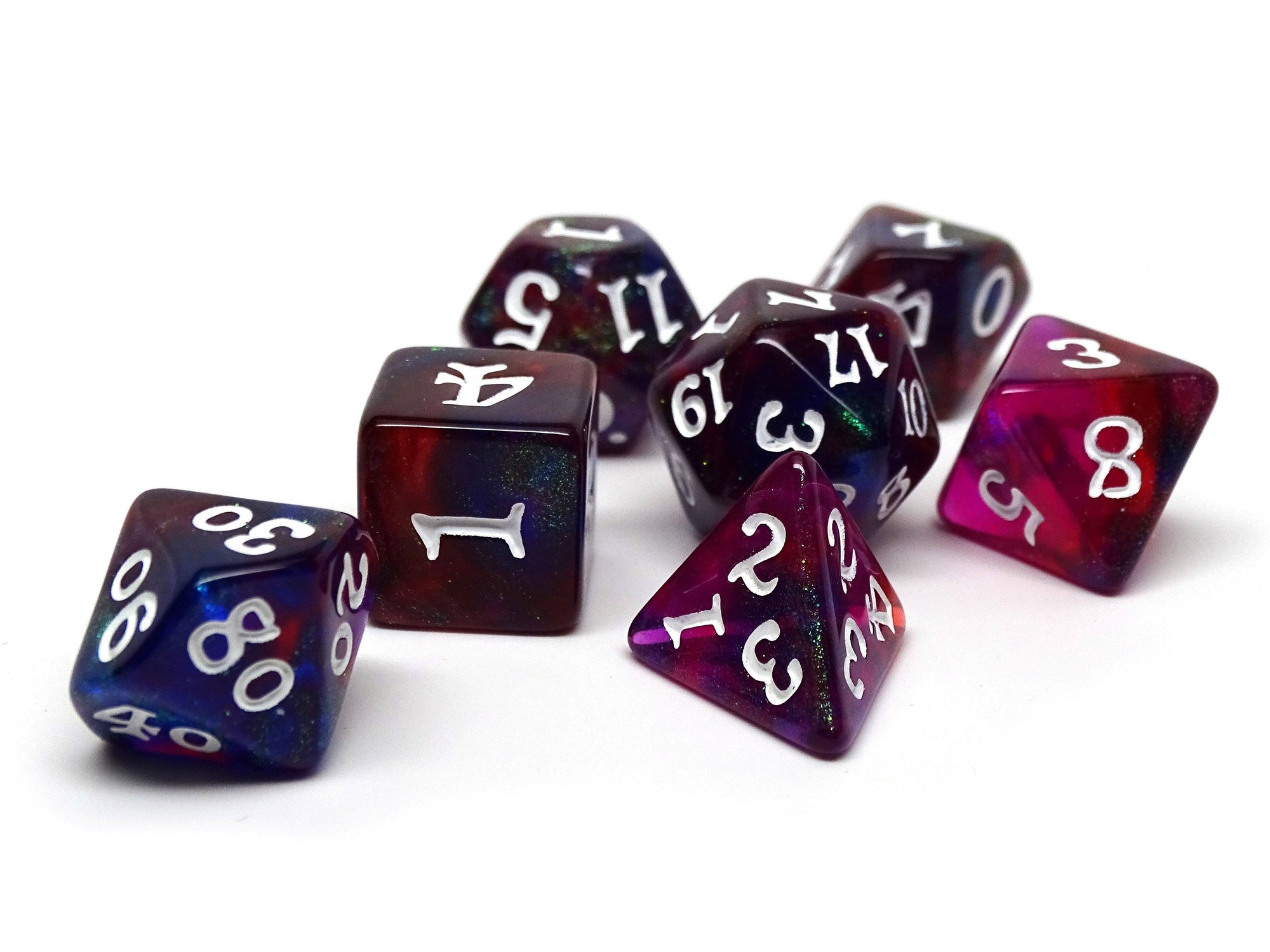 Nebula Stardust Dice Collection - 7 Piece Set