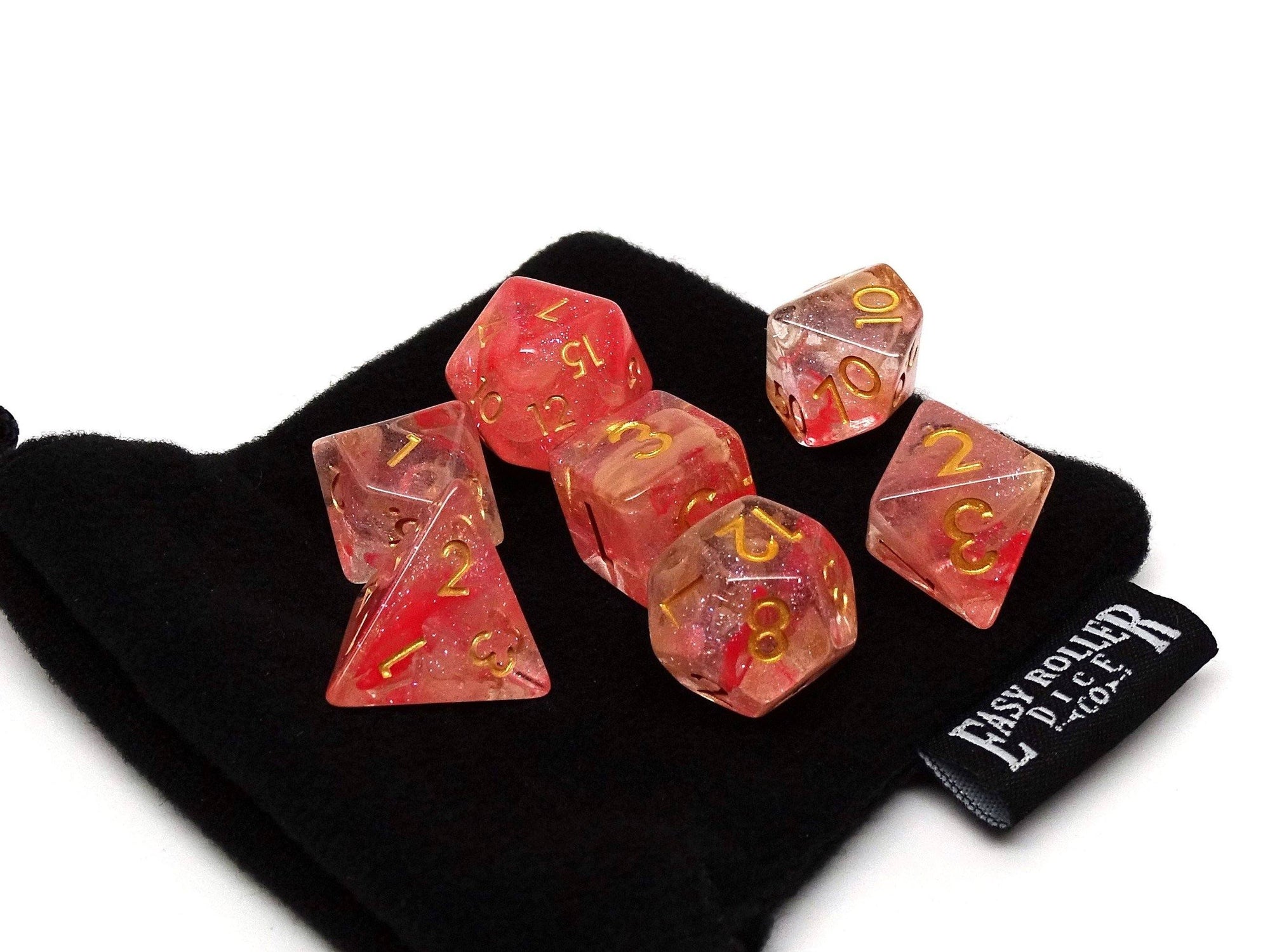 Pink Stardust Dice Collection - 7 Piece Set