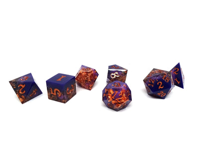 Purple Starlight Sharp Edge Dice Set