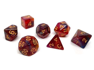 Rainbow Stardust Dice Collection - 7 Piece Set