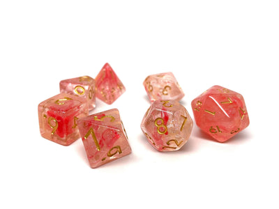 Pink Stardust Dice Collection - 7 Piece Set