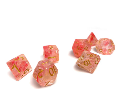 Pink Stardust Dice Collection - 7 Piece Set