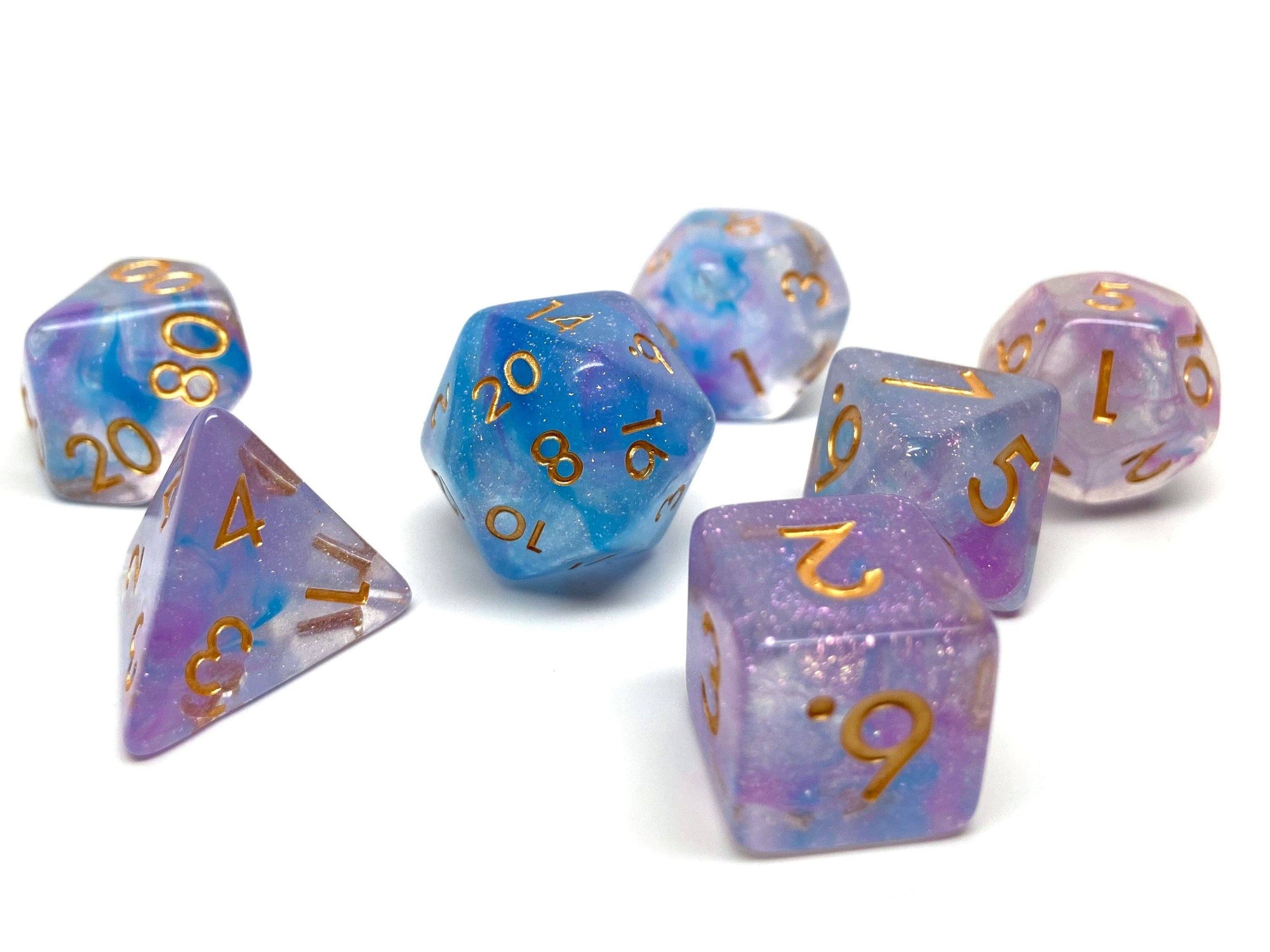 Frozen Tundra Dice Collection - 7 Piece Set