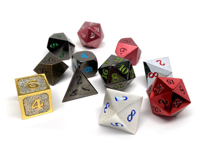 Half Pound of Random Metal Dice - Random Colors, Random Sizes