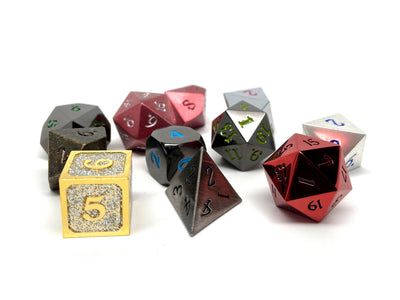 Half Pound of Random Metal Dice - Random Colors, Random Sizes