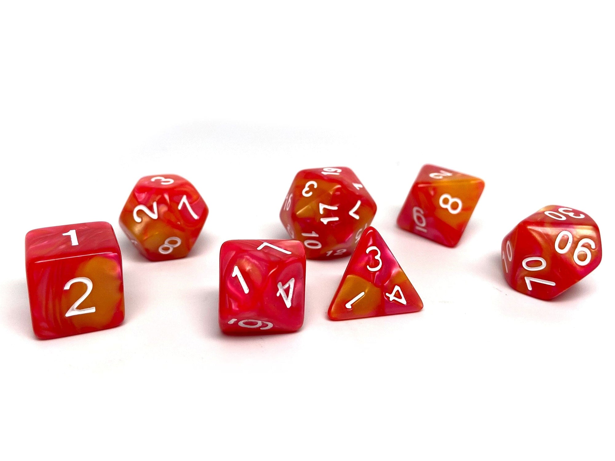 Sundown Swirl - 7 Piece Dice Collection