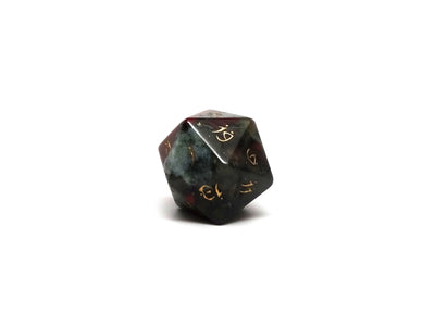 African Bloodstone d20 dice