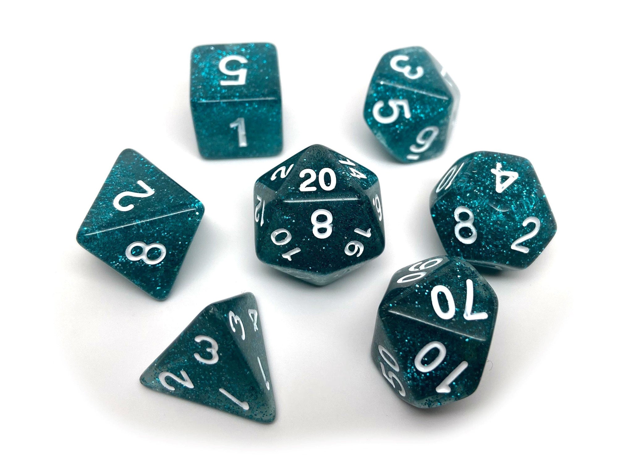 Teal Sparkle 7 Piece Set With Bag