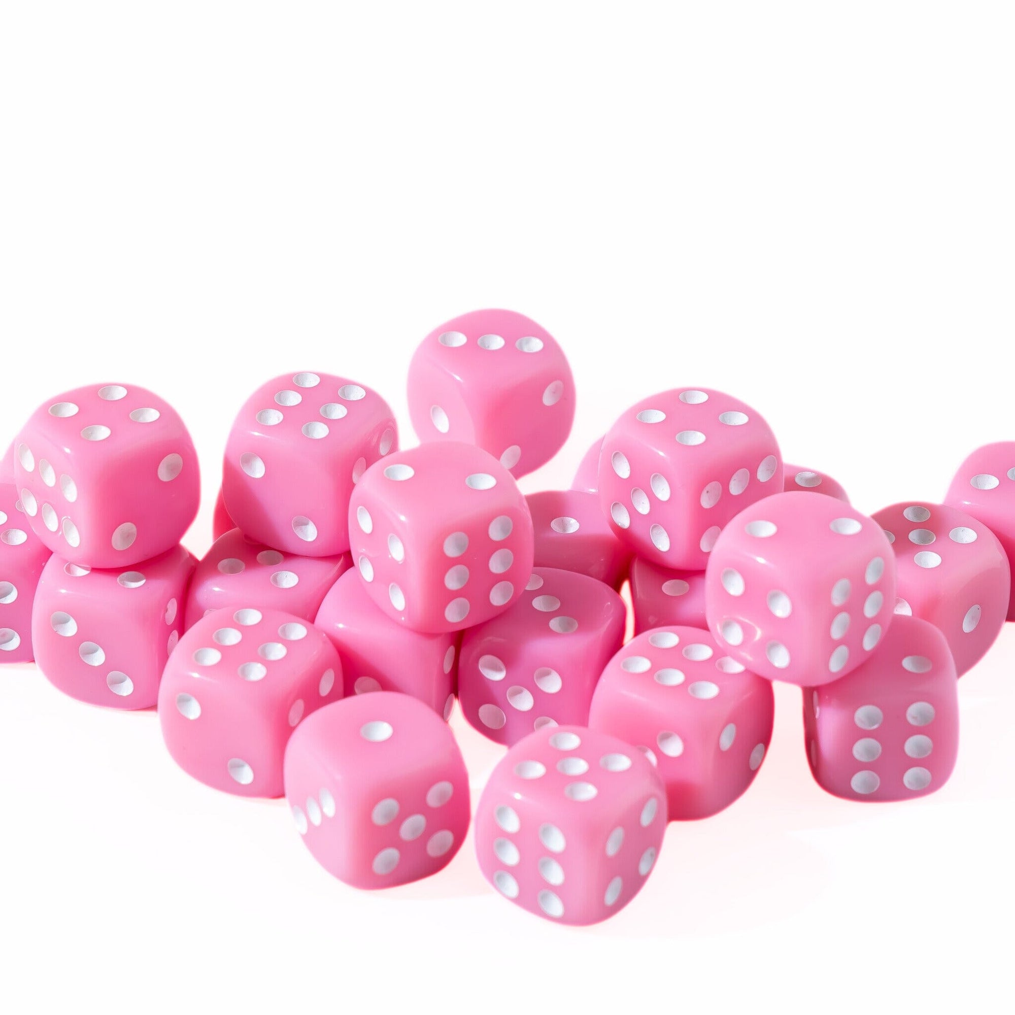 12mm D6 - Pink Opaque - 25 Count Bag