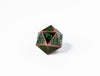 35mm Limited Edition Copper Dragon Face Metal Dice D20