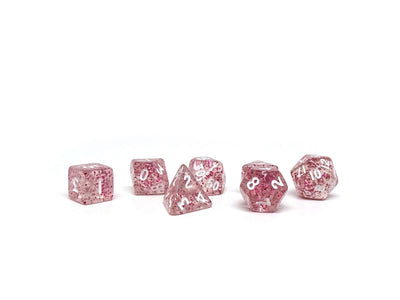 10mm Pink Sparkle Mini Dice Set