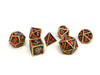 Dragon Scale Metal Dice - Bordered Chaotic Dragon Scales