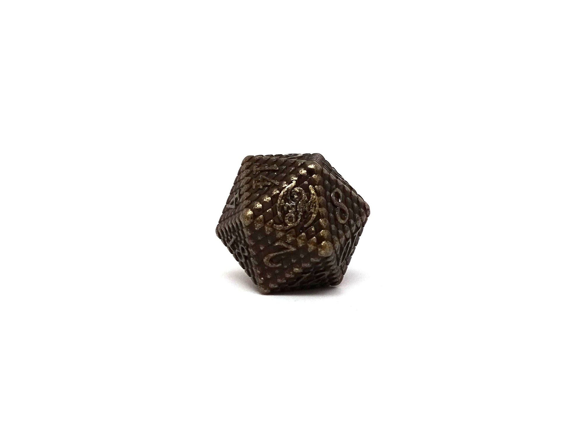 Dragon Scale Metal Dice - Gold Dragon Scales