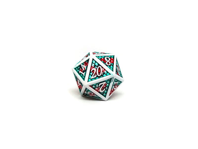 Dragon Scale Metal Dice - Bloody Scales