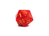 55mm Red Marbled D20