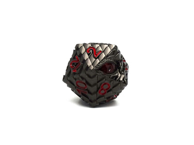 35mm Eye of the Dragon D20 - Gun Metal Crimson